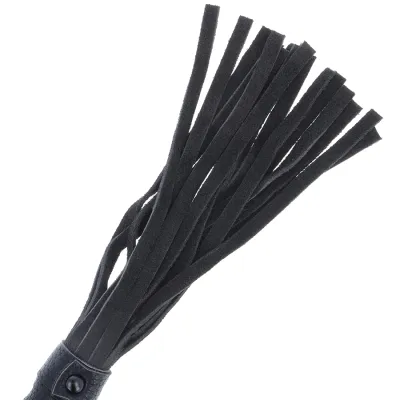Black Bondage Whip with Leather Handle – Darkness