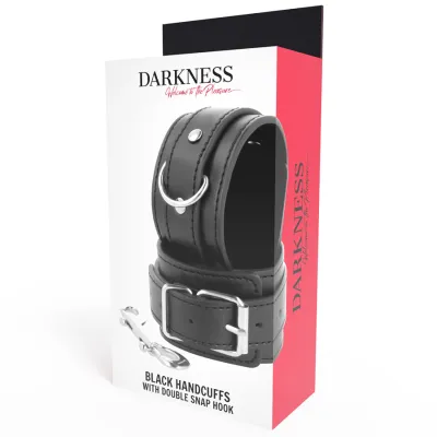 Black handcuffs with double reinforcement strap – Darkness