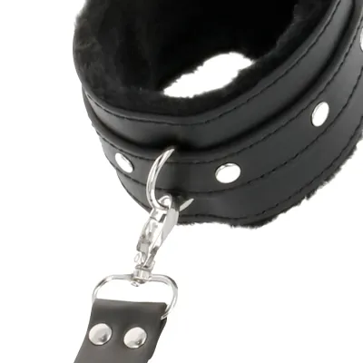 Lederhandschellen Für Füsse Und Hände Schwarz – Darkness