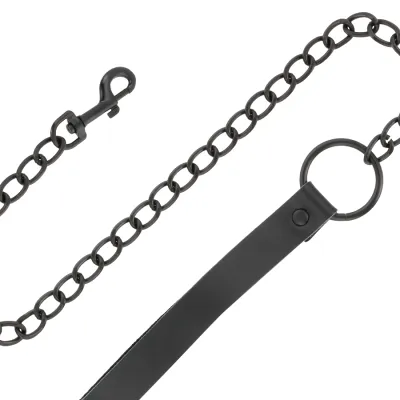 Black Leather Handcuffs and Collar – Darkness