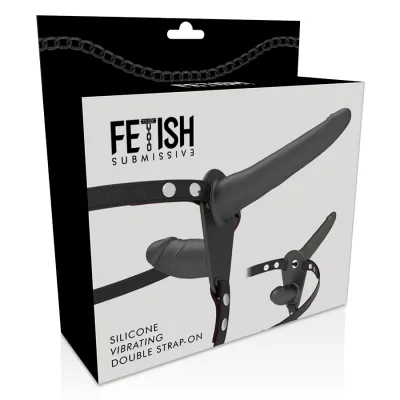 Harness Vibrator Mit Doppelpenetration Schwarz – Fetish Submissive