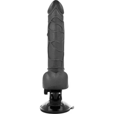 Realistischer Vibrator Mit Hoden Schwarz 19,5cm | Basecock