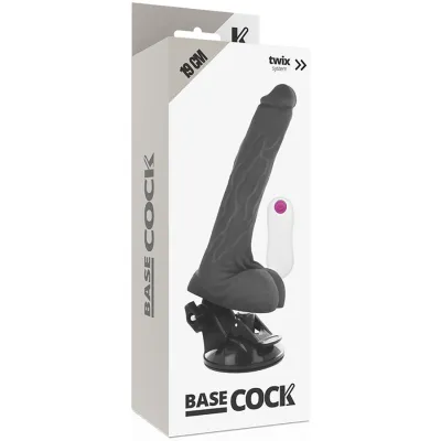Realistischer Vibrator Schwarz 19cm | Basecock