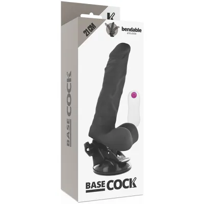 Beweglicher Vibrator Mit Fernbedienung Schwarz 21cm | Basecock