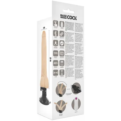 Natürlicher Beweglicher Vibrator Mit Fernbedienung 18,5cm | Basecock