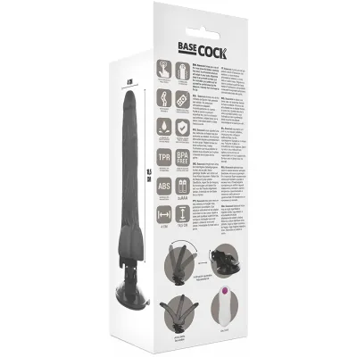 Beweglicher Vibrator Mit Fernbedienung Schwarz 18,5cm | Basecock