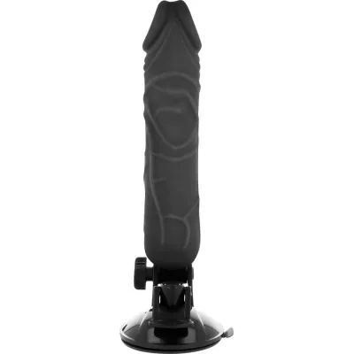 Realistischer Vibrator Schwarz 20cm | Basecock