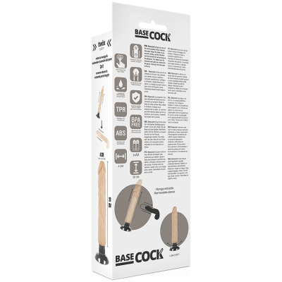 Realistischer Vibrator 2-1 Natürlich 20cm | Basecock