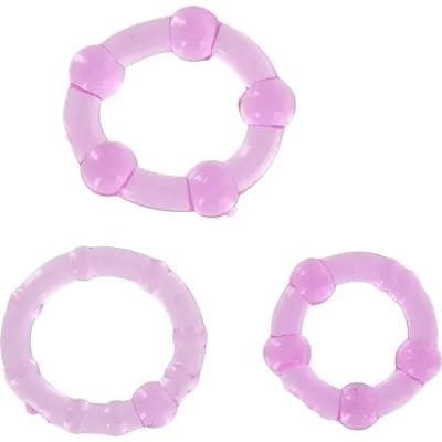 Set of Three Purple Penis Rings – Seven Creations