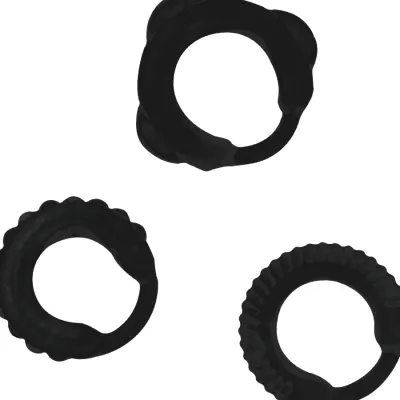 Penisringe 3er Set Schwarz – Addicted Toys