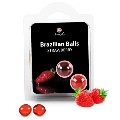 2 Brazilian Balls Erdbeere | Secretplay