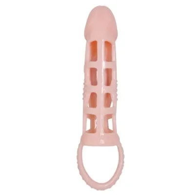 Penishülle Mit Vibration Und Strap Natural 13.5cm – Baile