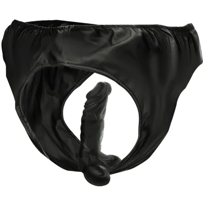 Slip Mit Plug Und Auswechselbarem Dildo – Darkness