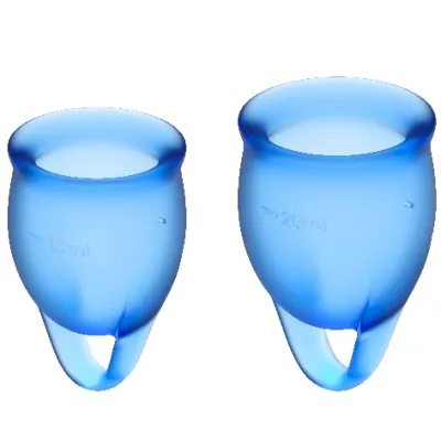 Menstruations Cup Dark Blue 15 + 20ml – Satisfyer