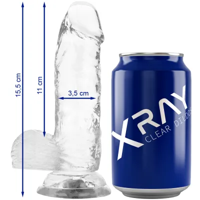 Clear Realistischer Dildo Transparent 15.5 X 3.5cm – Xray