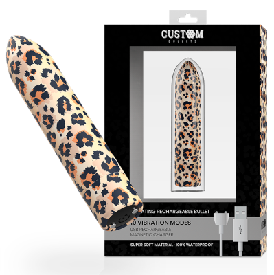 Rechargeable Bullet Leopard 10 Intensities | Custom Bullets