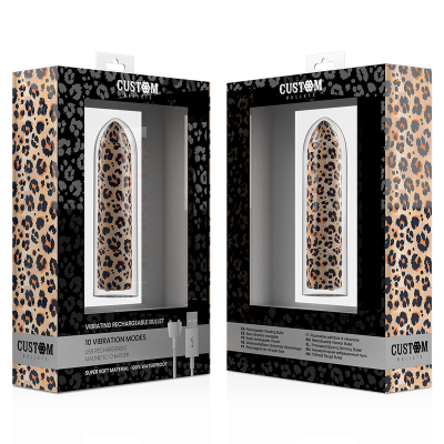 Rechargeable Bullet Leopard 10 Intensities | Custom Bullets