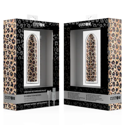 Rechargeable Bullet Leopard 10 Intensities – Custom Bullets