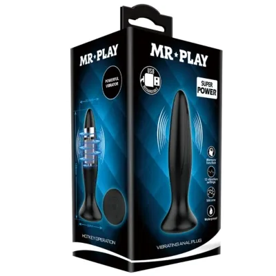 Analplug Schwarz 12 Vibrationsmodi – Mr Play
