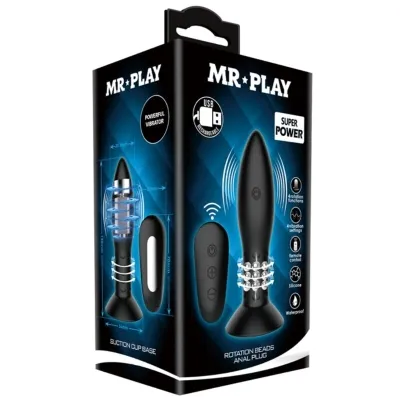 Plug Mit Schwarzen Rotierenden Perlen – Mr Play