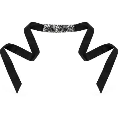 Black Lace Mask with Ribbon – Coquette Chic Desire