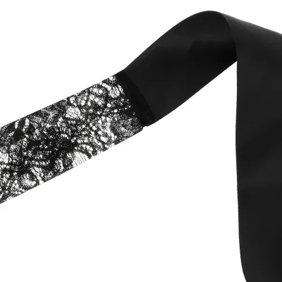 Black Lace Mask with Ribbon – Coquette Chic Desire