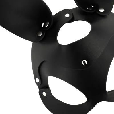 Vegan Leather Mask with Bunny Ears – Coquette Chic Desire