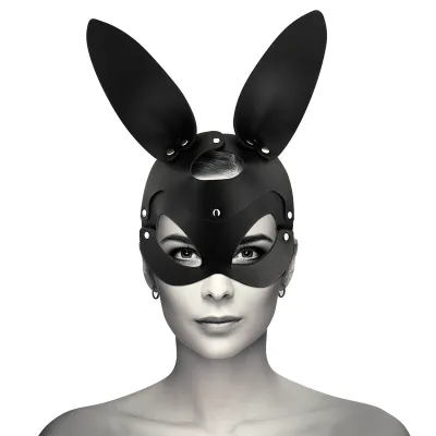 Vegan Leather Mask with Bunny Ears – Coquette Chic Desire