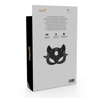 Vegane Ledermaske Mit Katzenohren – Coquette Chic Desire