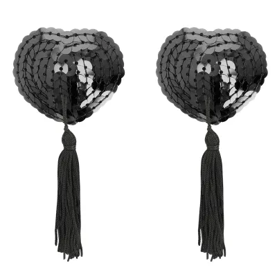 Pailletten-Nipplepatches Schwarz – Coquette Chic Desire