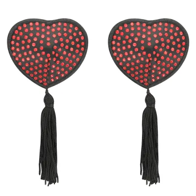 Rot Schwarze Nipplepatches – Coquette Chic Desire