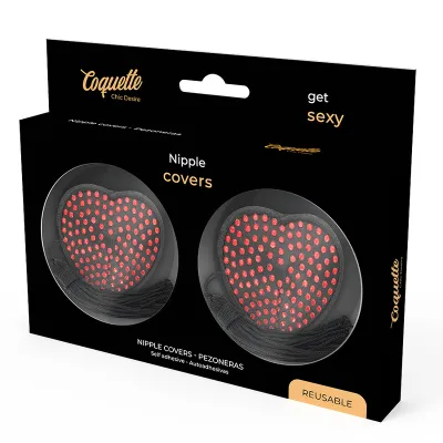 Rot Schwarze Nipplepatches – Coquette Chic Desire