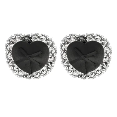 Nipplepatches Aus Schwarzer Spitze – Coquette Chic Desire