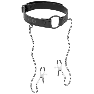 Knebelring Mit Nippelklemmen | Fetish Submissive