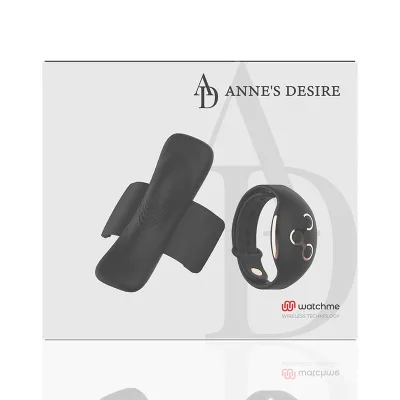 Panty Pleasure Schwarz / Gold Watchme Kompatibel | Anne's Desire