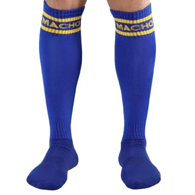 Lange Socken, OneSize, Blau – Macho