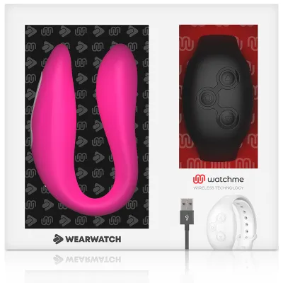 Watchme Dual Technology Vibrator Fuchsia / Azabache | Wearwatch