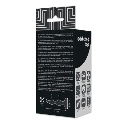 Sexueller Analplug 12cm Schwarz | Addicted Toys