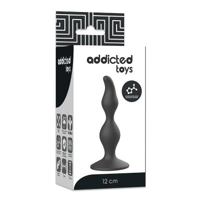 Sexueller Analplug 12cm Schwarz | Addicted Toys