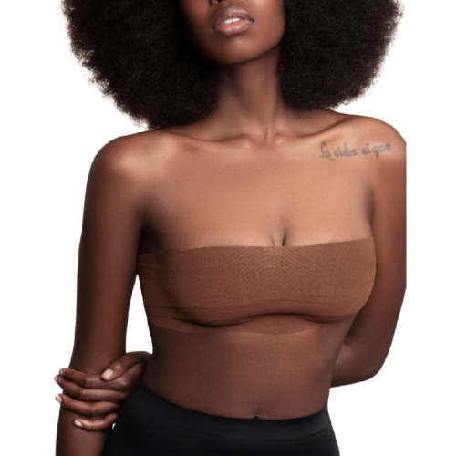 Körperband 5m X 6,5cm + 3 Paare Satin Nippel Abdeckungen Dunkelbraun | Bye Bra