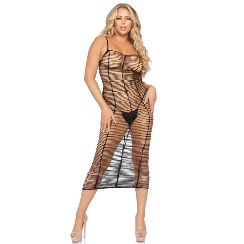 Horizontales Netz Maxikleid Os – Leg Avenue