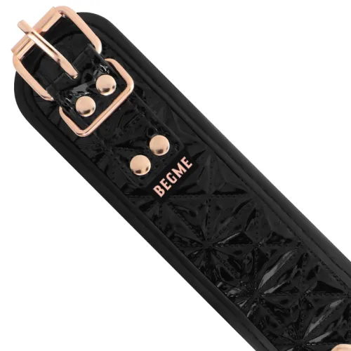 Premium Vegan Leather Collar – Begme Black Edition