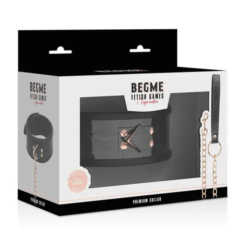 Premium Vegan Leather Collar – Begme Black Edition