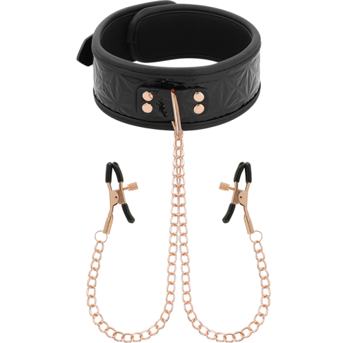 Halsband Mit Nippelklemmen | Beg Me Black Edition
