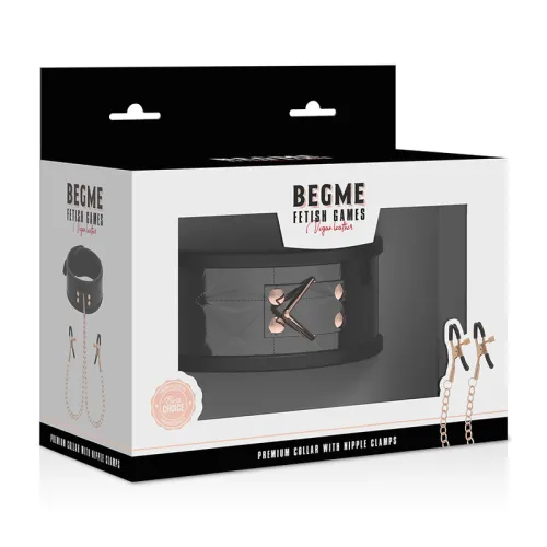 Halsband Mit Nippelklemmen – Beg Me Black Edition