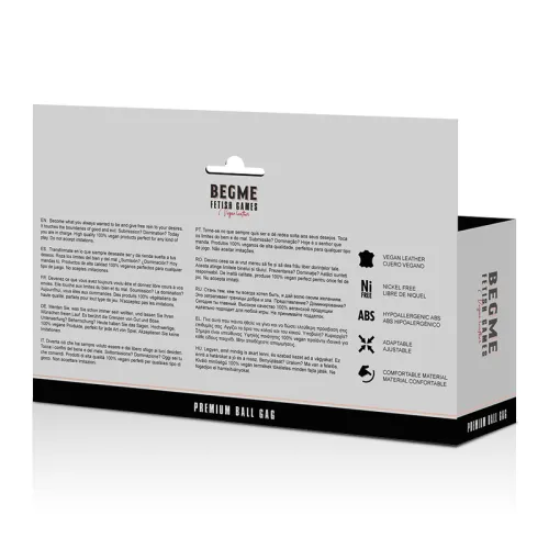 Ball gag vegan leather – Begme Black Edition