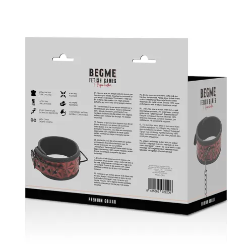 Vegane Lederhalskette – Begme - Red Edition
