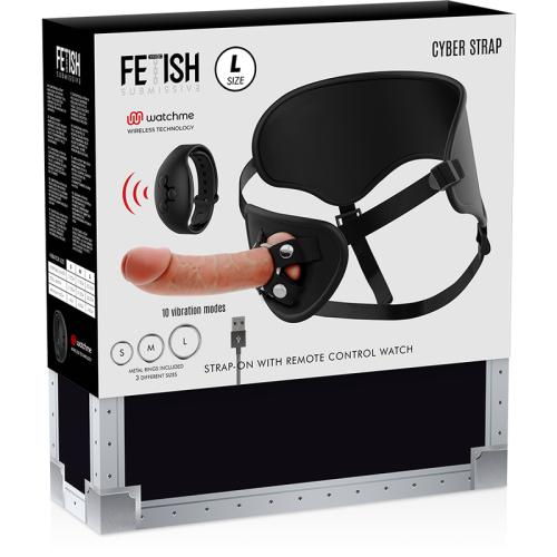 Harness Mit Fernbedienung Dildo Watchme L Technologie | Cyber Strap