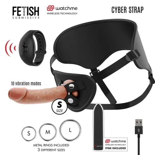 Gurt Mit Dildo- Und Bullet Fernbedienungs Uhrentechnologie – Cyber Strap