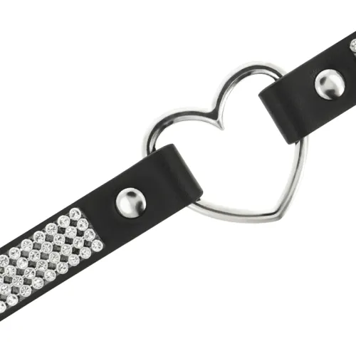 Veganes Leder Halsband Mit Herz – Coquette Chic Desire